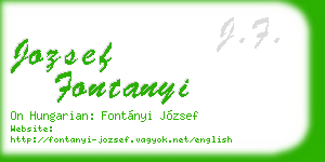 jozsef fontanyi business card