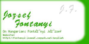 jozsef fontanyi business card